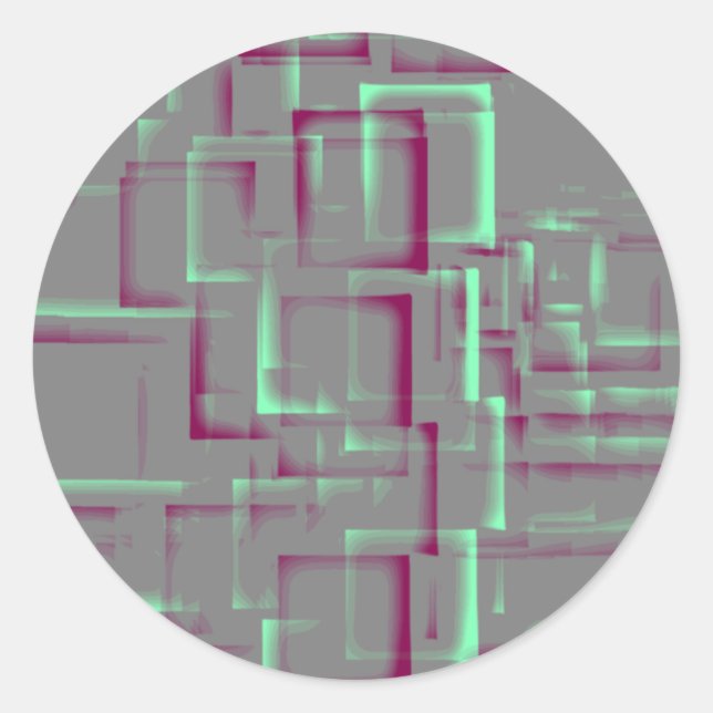 Adesivo Arte Geométrica "Raspberry Mint" (Frente)