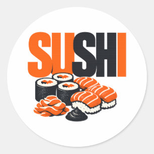 Adesivo Arte Gráfica de Sushi Moderno e Ousado