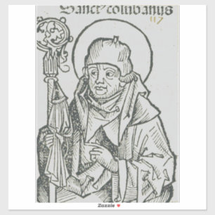 Adesivo Arte Gráfica Sagrada de São Columbano de Iona Celt