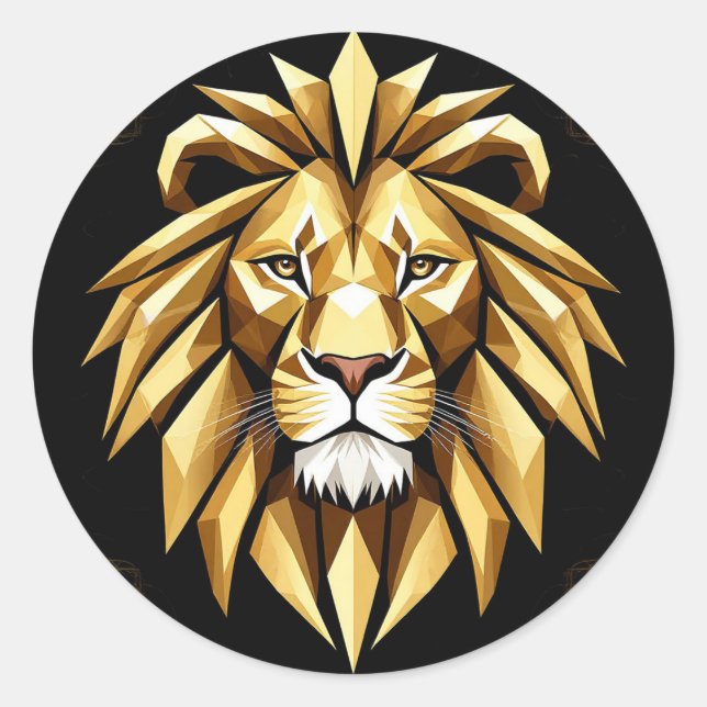 Adesivo Arte Lônica abstrato Geométrica com Tom Dourado In (Frente)