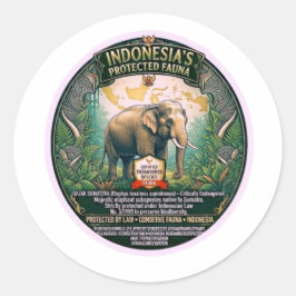 Adesivo Arte Majestosa do Elefante de Sumatra - Icônico In
