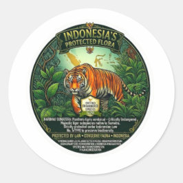 Adesivo Arte Majestosa do Tigre de Sumatra - Ícone Indonés