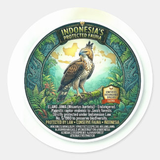 Adesivo Arte Majestoso da Águia-de-java - Rara Wi Indonési