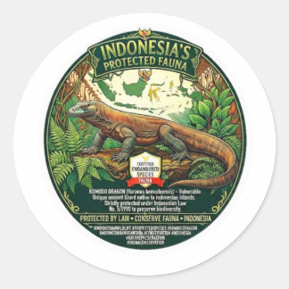 Adesivo Arte Majestoso do Dragão de Komodo - Ícone Indonés