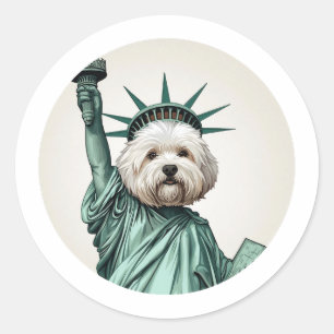 Adesivo Arte Maltesa Inspirada na Estátua da Liberdade