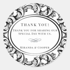 Adesivo Arte Moderna Deco Casamento de Folhagem Negra Obri