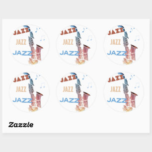 Adesivo Arte Moderna do Saxofone Jazz