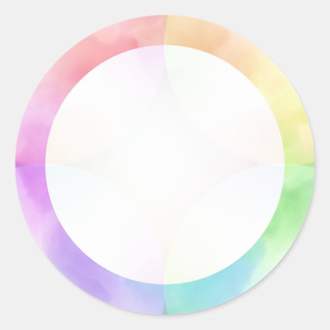 Adesivo Arte Moderna em Aquarela Chique Elegante Branco (Frente)