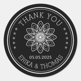 Adesivo Arte moderna minimalista de linha de flor de agrad