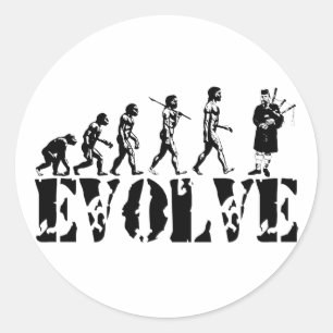 Adesivo Arte musical da evolução do tocador de