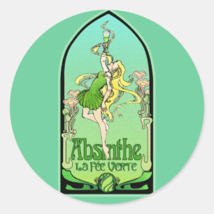 Adesivo Arte Nouveau do absinto