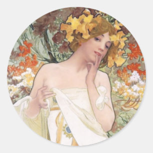 Adesivo Arte Nouveau - Mucha - anúncio do perfume