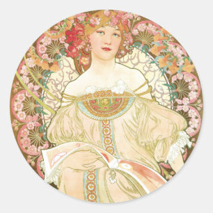 Adesivo Arte Nova Antiga, Champenois por Alphonse Mucha