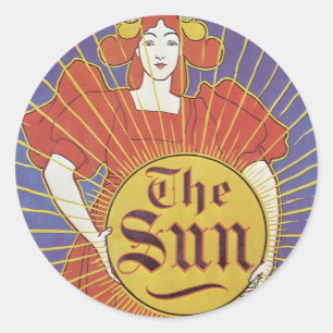 Adesivo Arte Nova Antiga, Jornal New York Sun