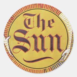 Adesivo Arte Nova Antiga, Jornal New York Sun