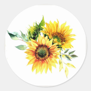 Adesivo Arte Original Aquarela Jardim Flor Girassol