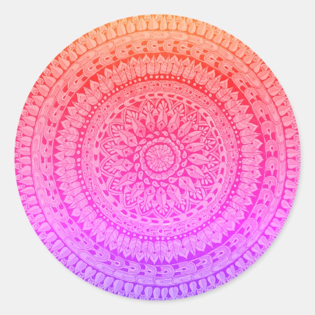 Adesivo Arte Original de Mandala Multicolor  (Frente)