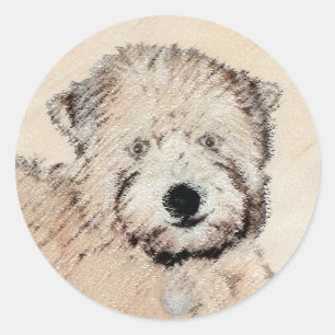 Adesivo Arte original de pintura terrier com revestimento 