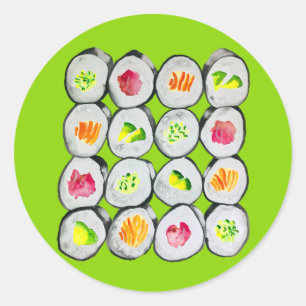 Adesivo Arte para ilustração de sushi