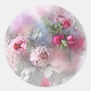 Adesivo Arte Personalizada de Rosas Vermelhas Rosa em Aqua
