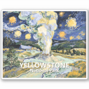 Adesivo Arte personalizada do gêiser Old Faithful de Yello