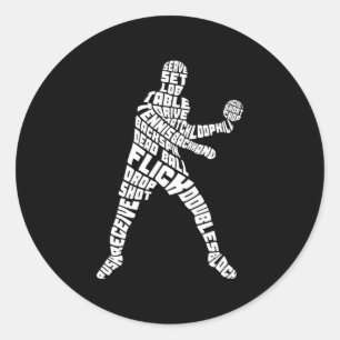 Adesivo Arte Pong Pong com mesa da Tipografia do Tênis