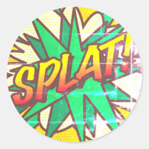 Adesivo Arte Pop de Quadrinhos Divertidos e Retrô SPLAT
