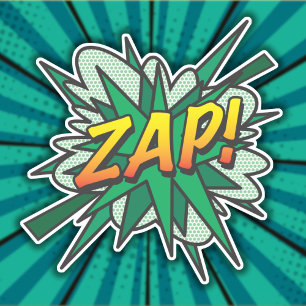 Adesivo Arte Pop de Quadrinhos Retro Divertido ZAP
