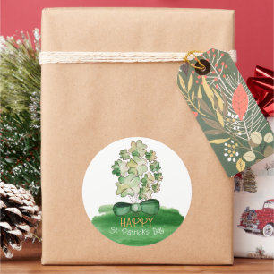 Adesivo Arte Por Aquarela De Shamrock Sortudo