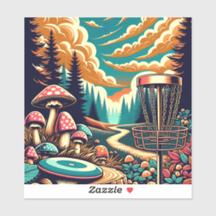 Adesivo Arte Psicodélica de Golf de Disco Retroativo