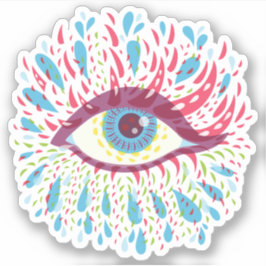 Adesivo Arte Psicodélica Trippy Eye