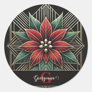 Adesivo Arte Retro Personalizada Deco Poinsettia