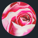Adesivo Arte romântica a aquarela rosa rosas<br><div class="desc">Rosas cor-de-rosa flores,  cor d'água floral,  arte original. impressão original australiano de cor d'água. Rosas românticas. Brilhante e colorido. Belas artes originais por artista.</div>