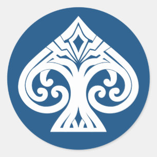 Adesivo Arte sem Bordas Transparente Ace de Espadas