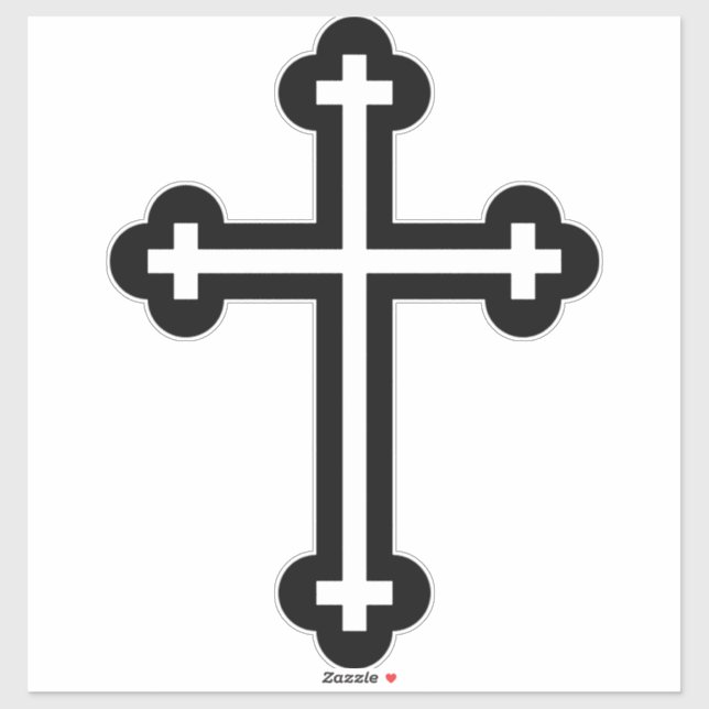 Adesivo Arte Simbolista Cristã Moderna Minimalista de Cruz (Folha)