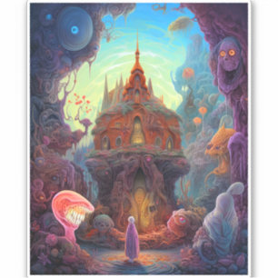 Adesivo Arte Surreal de Casa Estranha