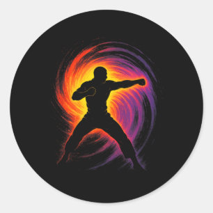 Adesivo Arte Taekwondo - Chute de Artes Marciais Coreanas