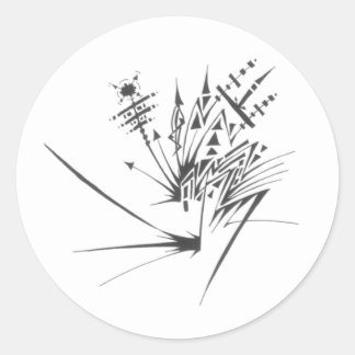 Adesivo Arte Tribal Abstrata Preto e Branco 100 Tatuagem