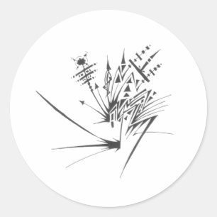 Adesivo Arte Tribal Abstrato Preto e Branco 100 Tatuagens