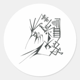 Adesivo Arte Tribal Abstrato Preto e Branco 22