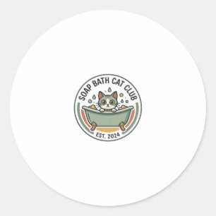Adesivo Arte Vetorial de Gato de Banho de Sabão POD - Club