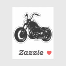 Arte Vetorial de Moto Clássica Cruiser Preto e Bra