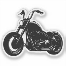 Arte Vetorial de Moto Clássica Cruiser Preto e Bra