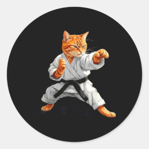 Adesivo Artes Marciais Caratê Taekwondo Gato Jiu Jitsu Jud