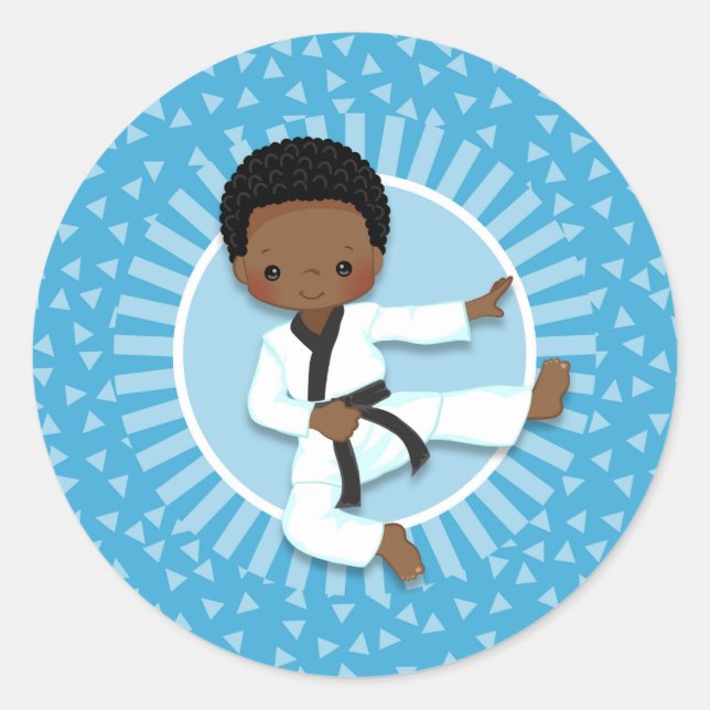 Adesivo Artes marciais do judo do menino do karaté do (Frente)