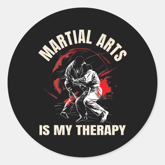 Adesivo Artes Marciais É Minha Terapia - Karate (Frente)