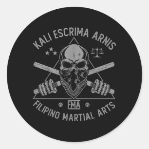 Adesivo Artes Marciais Filipinas FMA Arnis Escrima Kali