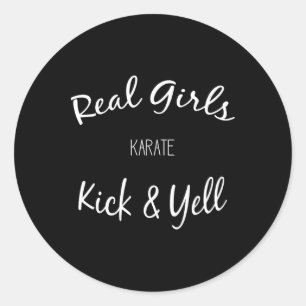 Adesivo Artes Marciais Karate Real Girls Chutam E Gritam