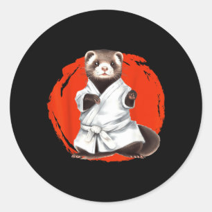 Adesivo Artes Marciais Ninja de Furão Caratê Jiu-Jitsu Jud