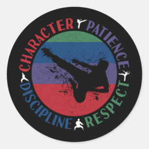 Adesivo Artes marciais - Valores do núcleo do Karate